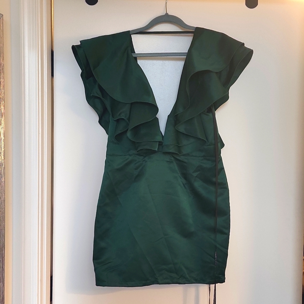 Deep V Plunge Mini-dress